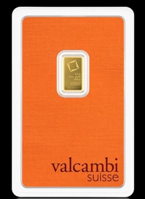 0.5 грама златно кюлче Valcambi Швейцария