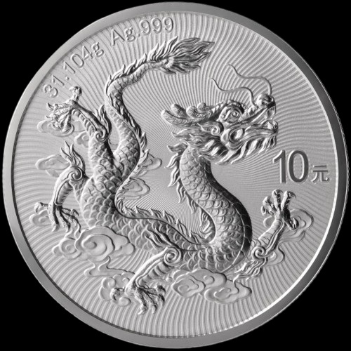 1 унция Китайски Дракон 2026 г.